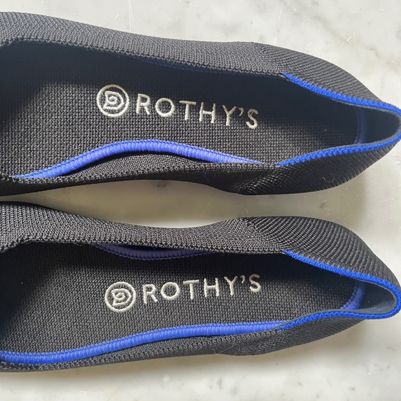 Rothy's The Point Classic Black Flat Size W8.5 Excellent! - Picture 6 of 12
